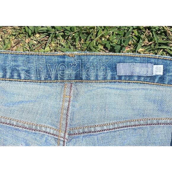 Vintage Y2K Levi’s SilverTab Baggy Fit Light Wash Blue Jeans Men’s 38x30 - Picture 3 of 11